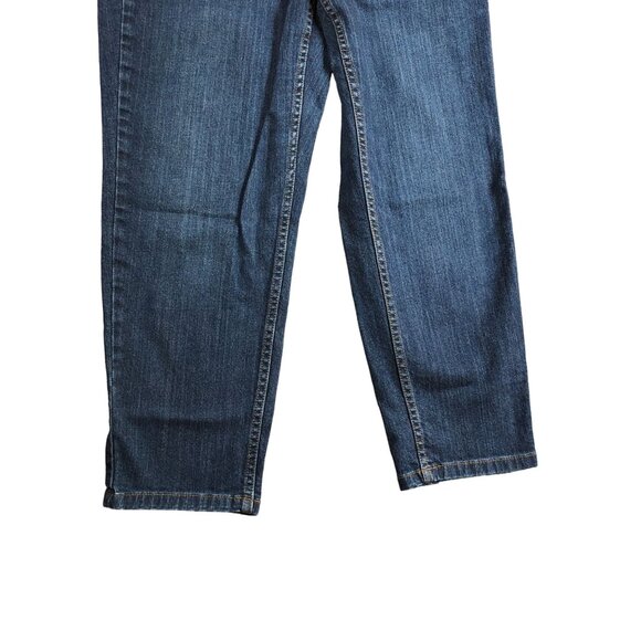 Liz Claiborne Jeans Classic Womens 12P Short Straight Leg Embroidery Medium Wash - Picture 9 of 16